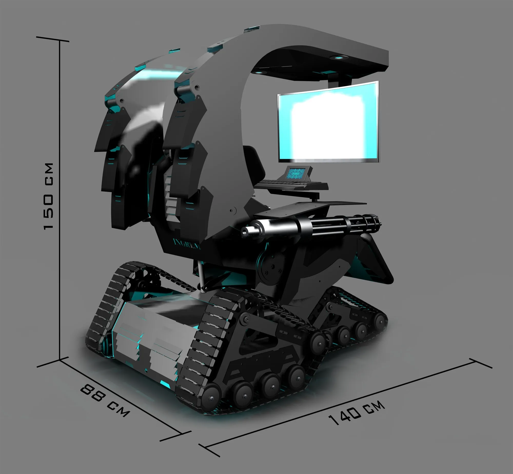 pc cockpit Gatling