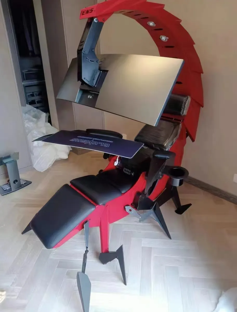 Enhanced Scorpion Gaming Chair - Innovative Scorpion Shape, RGB Lighting, Ergonomic Design, Supports 3 - 5 Monitors